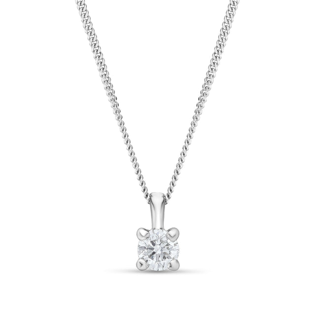 0.30ct Diamond Pendant in White Gold