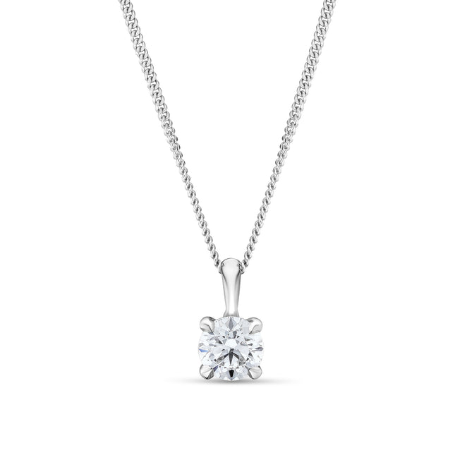 0.50ct Diamond Pendant in White Gold