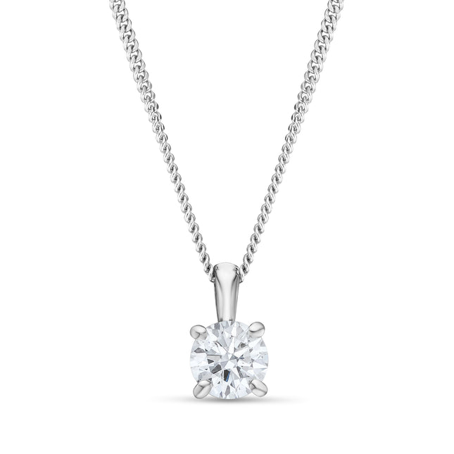 0.70ct Diamond Pendant in White Gold