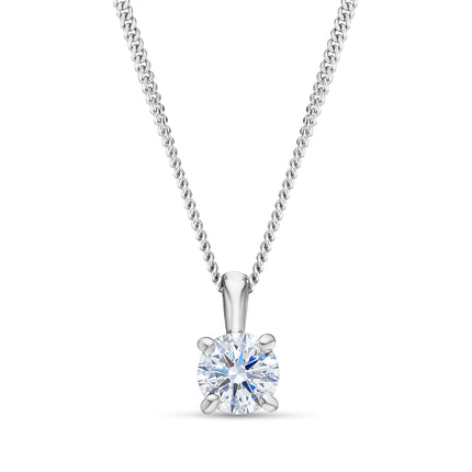 0.70ct Lab Grown Diamond Pendant in White Gold