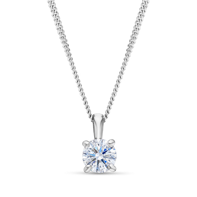 0.70ct Lab Grown Diamond Pendant in White Gold