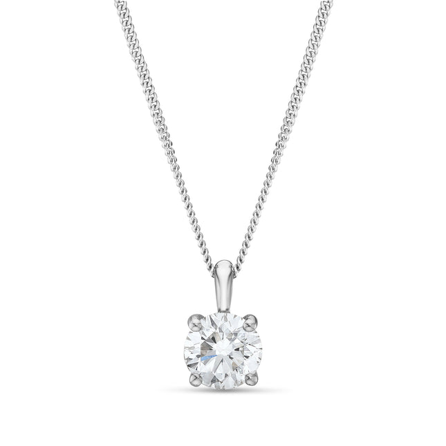 1ct Diamond Pendant in White Gold
