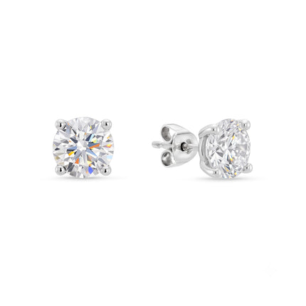 2ct Lab Grown Diamond Stud Earrings in White Gold
