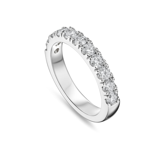 1ct Claw Set Diamond Band in Platinum