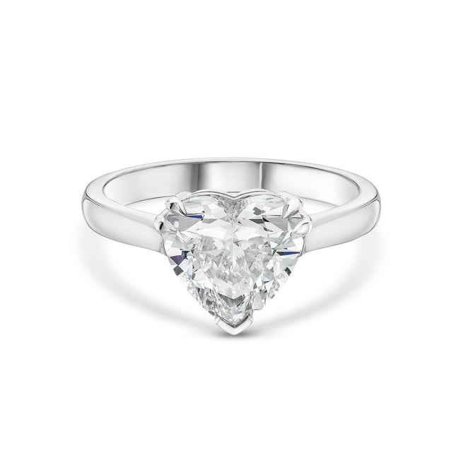 2.50ct Heart Cut Diamond Solitaire Ring in Platinum