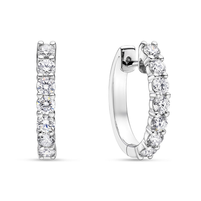 1.68ct Lab Grown Diamond Hoops in White Gold