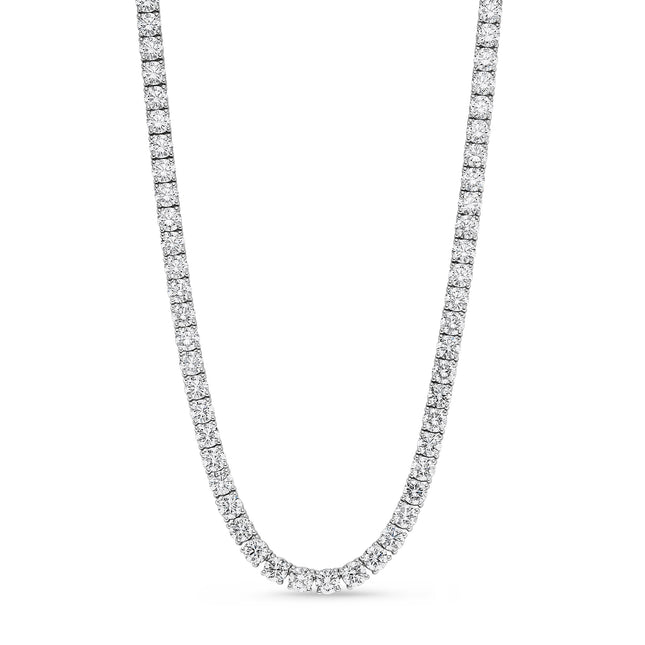 29ct Lab Grown Diamond Tennis Necklace in White Gold