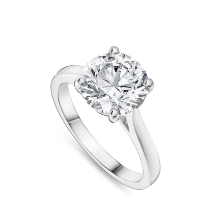 3ct Lab Grown Round Brilliant Cut Diamond Ring in Platinum