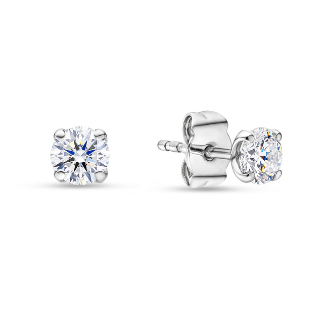 1ct Lab Grown Diamond Stud Earrings in White Gold