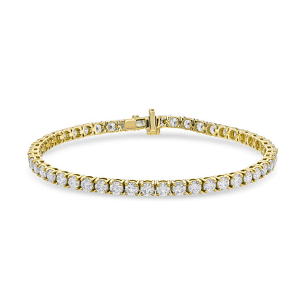 7ct Lab Grown Diamond Tennis Bracelet in Yellow Gold