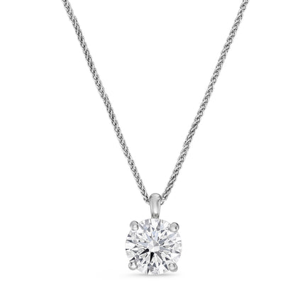 2ct Lab Grown Diamond Pendant in White Gold