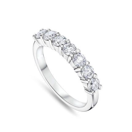 1ct 7 Stone Diamond Eternity Ring in Platinum