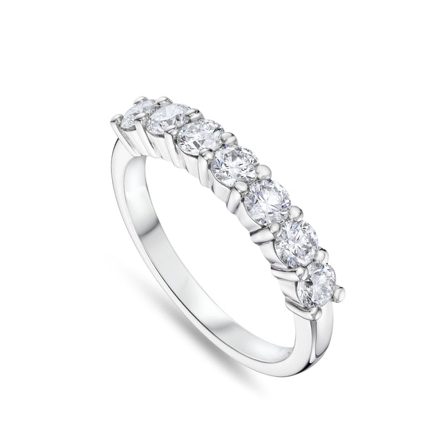 1ct 7 Stone Diamond Eternity Ring in Platinum